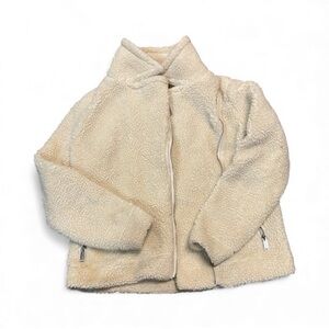 Hollister women’s Cozy Cream zipper Sherpa Jacket size medium
